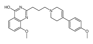 8-methoxy-2-[3-[4-(4-methoxyphenyl)-3,6-dihydro-2H-pyridin-1-yl]propyl]-1H-quinazolin-4-one结构式