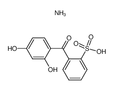 2-(2,4-dihydroxy-benzoyl)-benzenesulfonic acid , ammonium salt Structure