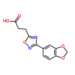 3-[3-(1,3-Benzodioxol-5-yl)-1,2,4-oxadiazol-5-yl]propanoic acid结构式