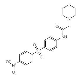 1-Piperidineacetamide,N-[4-[(4-nitrophenyl)sulfonyl]phenyl]- structure