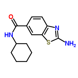 2-AMINO-BENZOTHIAZOLE-6-CARBOXYLIC ACID CYCLOHEXYLAMIDE结构式