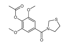 [2,6-dimethoxy-4-(1,3-thiazolidine-3-carbonyl)phenyl] acetate Structure