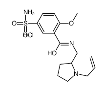 N-[[1-(allyl)-2-pyrrolidinyl]methyl]-5-(aminosulphonyl)-2-methoxybenzamide monohydrochloride structure