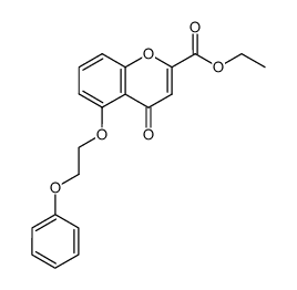 4-oxo-5-(2-phenoxy-ethoxy)-4H-chromene-2-carboxylic acid ethyl ester结构式