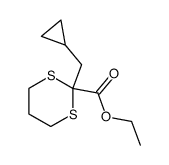 2-(cyclopropylmethyl)-1,3-dithiane-2-carboxylic acid ethyl ester Structure