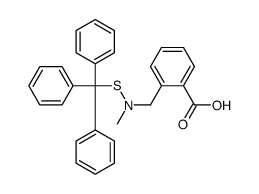 2-[[methyl(tritylsulfanyl)amino]methyl]benzoic acid Structure