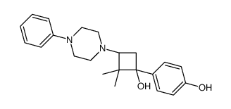 4-[(1R,3S)-1-hydroxy-2,2-dimethyl-3-(4-phenylpiperazin-1-yl)cyclobutyl]phenol结构式