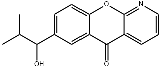 7-(1-hydroxy-2-methyl-propyl)-chromeno(2,3-b)pyridin-5-one structure