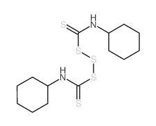 1,3-Trisulfanedicarbothioamide, N,N-dicyclohexyl- Structure