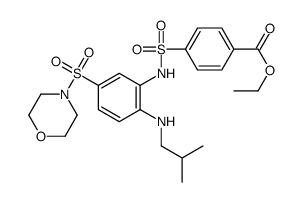 ethyl 4-[[2-(2-methylpropylamino)-5-morpholin-4-ylsulfonylphenyl]sulfamoyl]benzoate Structure