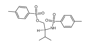 (S)-2-(4-methylphenylsulfonylamino)-1-(4-methylsulfonyloxy)-3-methylbutane结构式