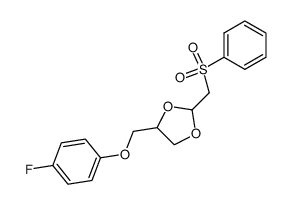 4-((4-fluorophenoxy)methyl)-2-((phenylsulfonyl)methyl)-1,3-dioxolane Structure