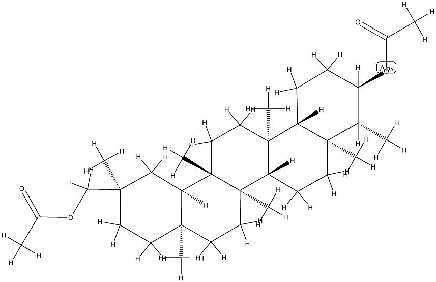 D:A-Friedooleanane-3α,29-diol diacetate structure