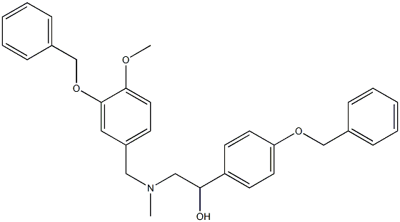 α-[[[[4-Methoxy-3-(phenylmethoxy)phenyl]methyl]methylamino]methyl]-4-(phenylmethoxy)benzenemethanol结构式