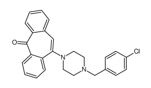5-[4-[(4-chlorophenyl)methyl]piperazin-1-yl]dibenzo[2,1-b:2',1'-f][7]annulen-11-one结构式