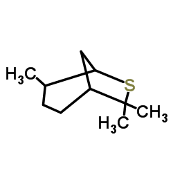 (1R,4R,5R)-4,7,7-三甲基-6-硫代二环[3.2.1]辛烷结构式