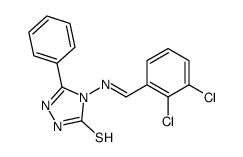 4-[(E)-(2,3-dichlorophenyl)methylideneamino]-3-phenyl-1H-1,2,4-triazole-5-thione结构式