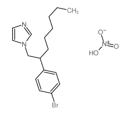 1-[2-(4-bromophenyl)octyl]imidazole; dihydroxy-oxo-azanium结构式