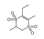 6-ethyl-2,5-dimethyl-2,3-dihydro-1,4-dithiine 1,1,4,4-tetraoxide Structure