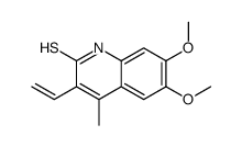 3-ethenyl-6,7-dimethoxy-4-methyl-1H-quinoline-2-thione Structure