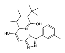 2-(3,3-dimethylbutanoylamino)-3-methyl-N-[5-(3-methylphenyl)-1,3,4-thiadiazol-2-yl]pentanamide Structure