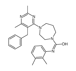 4-(5-benzyl-2,6-dimethylpyrimidin-4-yl)-N-(2,3-dimethylphenyl)-1,4-diazepane-1-carboxamide结构式