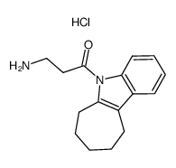3-Amino-1-(7,8,9,10-tetrahydro-6H-cyclohepta[b]indol-5-yl)-propan-1-one; hydrochloride Structure