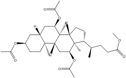 3α,7α,12α-Triacetoxy-5α-cholan-24-oic acid methyl ester结构式