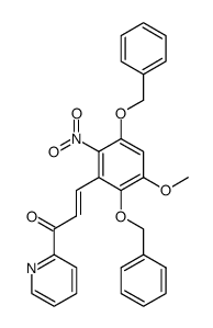 (E)-3-(2,5-Bis-benzyloxy-3-methoxy-6-nitro-phenyl)-1-pyridin-2-yl-propenone结构式