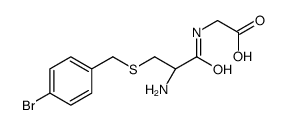 2-[[(2R)-2-amino-3-[(4-bromophenyl)methylsulfanyl]propanoyl]amino]acetic acid结构式