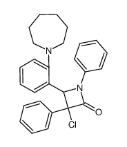 4-(2-Azepan-1-yl-phenyl)-3-chloro-1,3-diphenyl-azetidin-2-one Structure