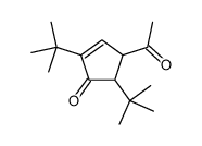 4-acetyl-2,5-ditert-butylcyclopent-2-en-1-one结构式