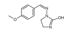 1-[(4-methoxyphenyl)methylideneamino]imidazolidin-2-one Structure