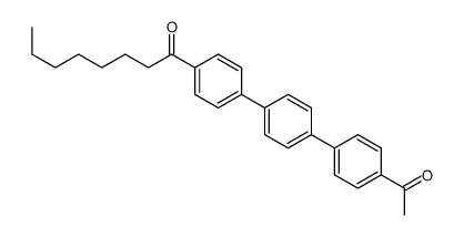 1-[4-[4-(4-acetylphenyl)phenyl]phenyl]octan-1-one Structure