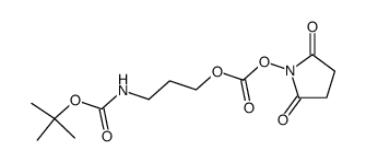 3-(tert-butoxycarbonylamino)propyl N-hydroxysuccinimidyl carbonate结构式