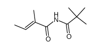 2-Butenamide,N-(2,2-dimethyl-1-oxopropyl)-2-methyl-,(2E)- structure