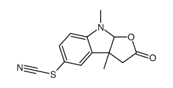 3a,8-dimethyl-5-thiocyanato-3,3a,8,8a-tetrahydro-furo[2,3-b]indol-2-one结构式