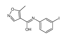N-(3-iodophenyl)-5-methyl-1,2-oxazole-4-carboxamide结构式