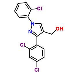 (3-(2,4-DICHLOROPHENYL)-1-(2-CHLOROPHENYL)-1H-PYRAZOL-4-YL)METHANOL structure