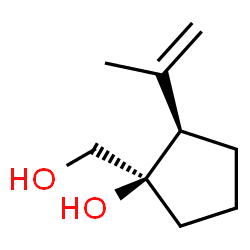 Cyclopentanemethanol, 1-hydroxy-2-(1-methylethenyl)-, (1R,2R)-rel-(-)- (9CI) Structure
