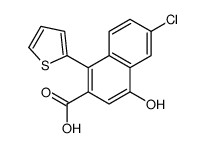 6-chloro-4-hydroxy-1-thiophen-2-ylnaphthalene-2-carboxylic acid结构式