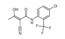 (Z)-2-Cyano-3-hydroxy-but-2-enoic acid (4-chloro-2-trifluoromethyl-phenyl)-amide Structure