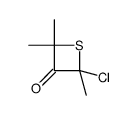 3-Thietanone,2-chloro-2,4,4-trimethyl- structure