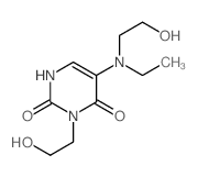 5-(ethyl-(2-hydroxyethyl)amino)-3-(2-hydroxyethyl)-1H-pyrimidine-2,4-dione结构式