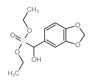 Phosphonic acid,P-(1,3-benzodioxol-5-ylhydroxymethyl)-, diethyl ester结构式