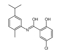 5-chloro-2-hydroxy-N-(2-methyl-5-propan-2-ylphenyl)benzamide Structure