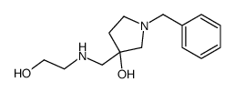 1-benzyl-3-[(2-hydroxyethylamino)methyl]pyrrolidin-3-ol结构式