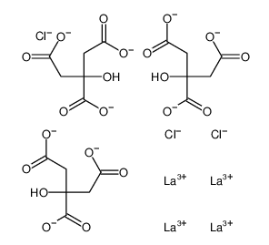 2-hydroxypropane-1,2,3-tricarboxylate,lanthanum(3+),trichloride Structure