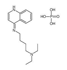 N',N'-diethyl-N-quinolin-4-ylbutane-1,4-diamine,phosphoric acid结构式