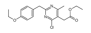 ethyl 2-[4-chloro-2-[(4-ethoxyphenyl)methyl]-6-methylpyrimidin-5-yl]acetate结构式